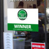 green white winner banner